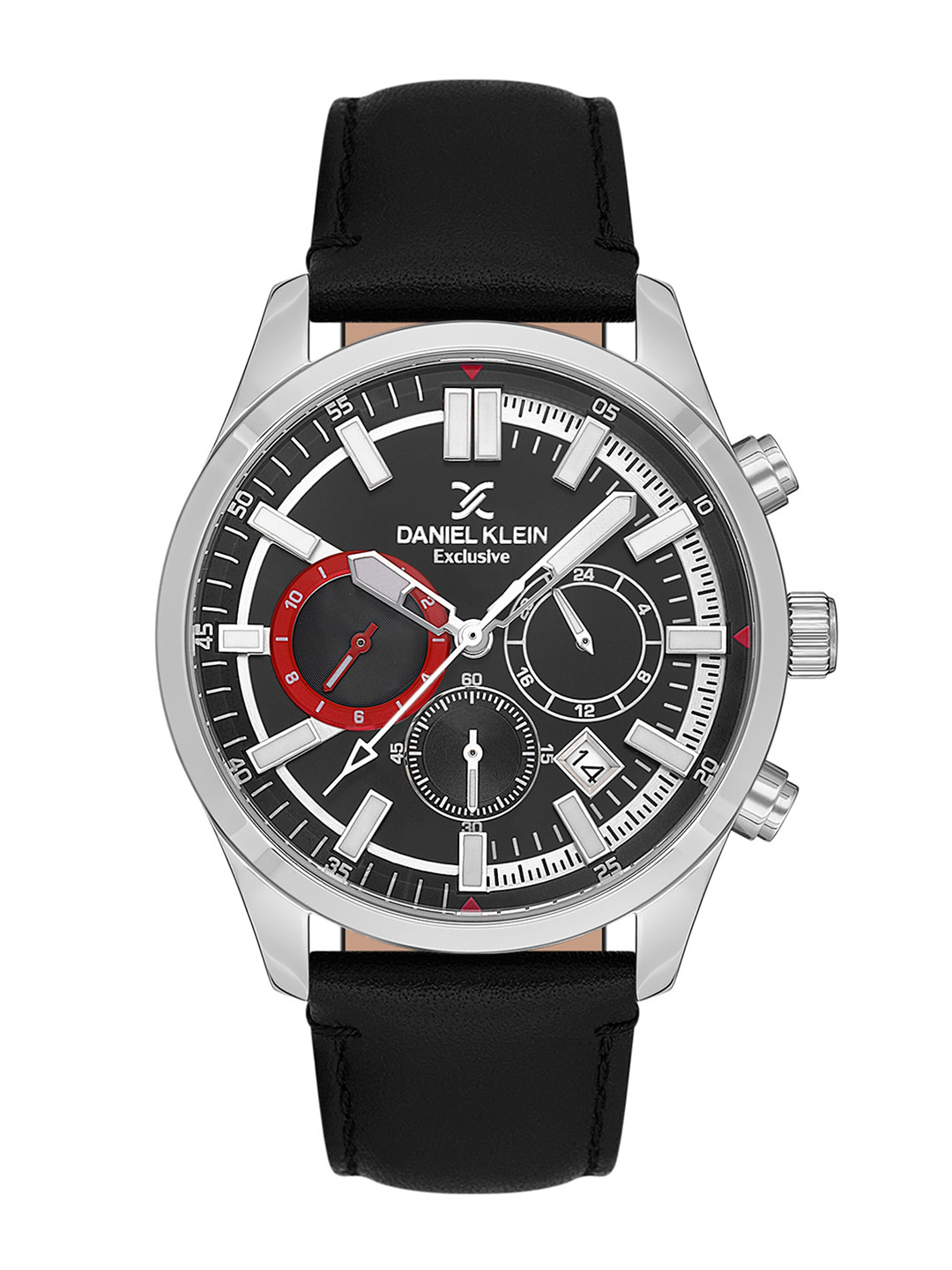 

Daniel Klein Exclusive Men Leather Straps Analogue Watch DK.1.13635-1, Black