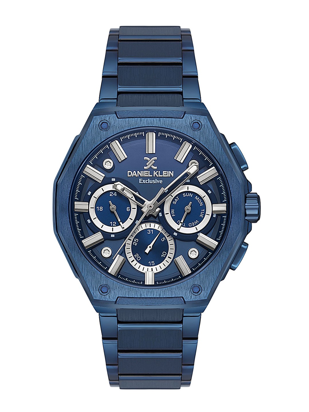 

Daniel Klein Men Embellished Dial & Bracelet Style Straps Analogue Watch DK.1.13677-4, Blue