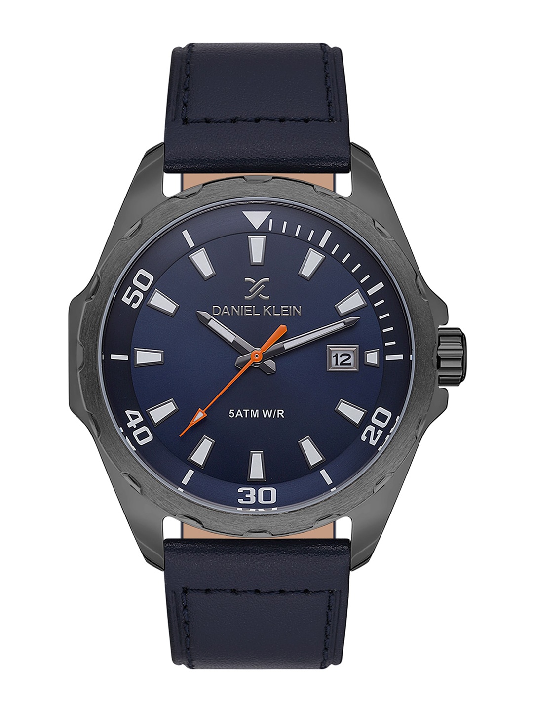 

Daniel Klein Premium Men Dial & Leather Straps Round Analogue Watch DK.1.13653-5, Blue