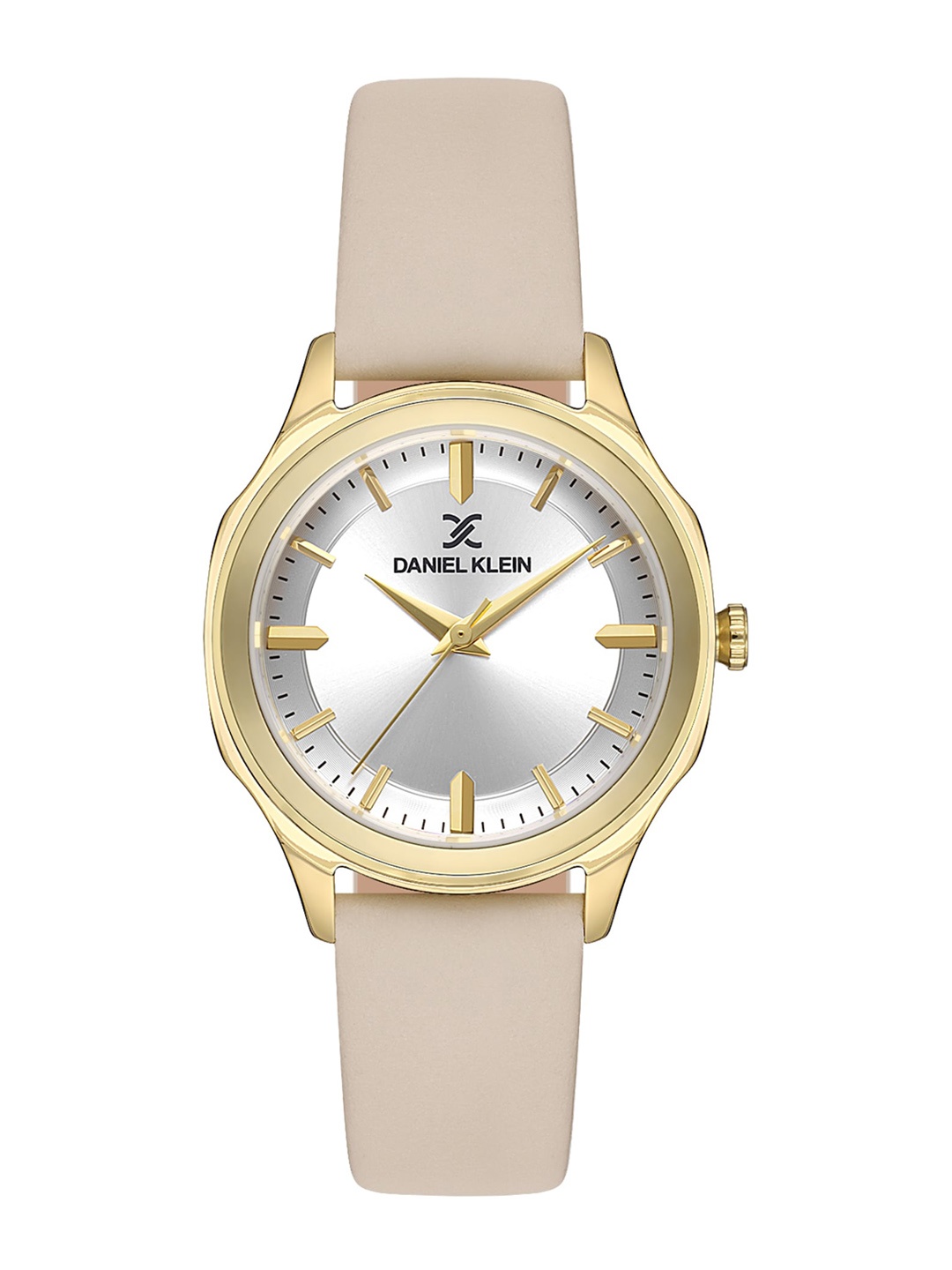 

Daniel Klein Premium Women Embellished Dial & Leather Straps Analogue Watch DK.1.13604-2, Silver