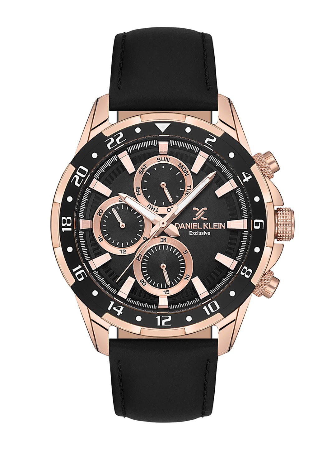 

Daniel Klein Men Dial & Leather Straps Analogue Watch DK.1.13641-2, Black