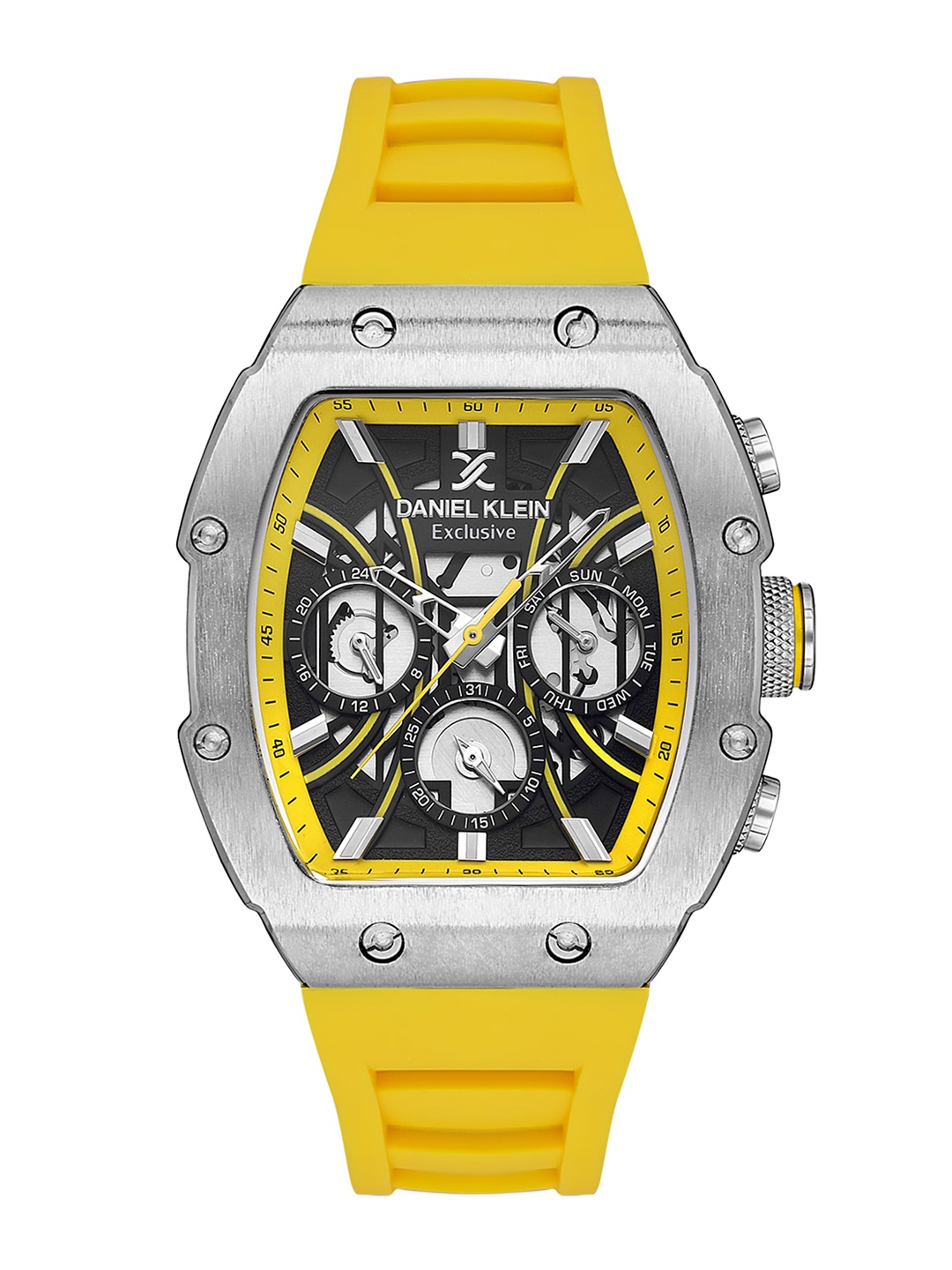 

Daniel Klein Exclusive Men Printed Dial & Straps Analogue Watch DK.1.13638-2, Yellow