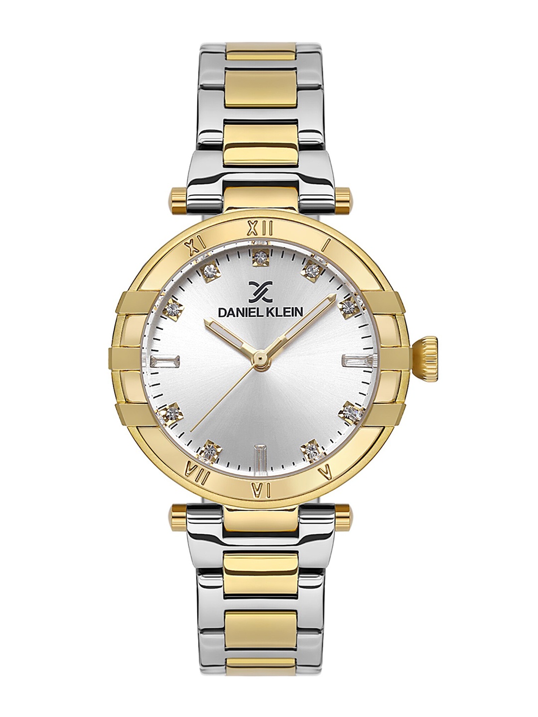 

Daniel Klein Women Textured Dial & Bracelet Style Straps Analogue Watch DK.1.13609-2, Silver