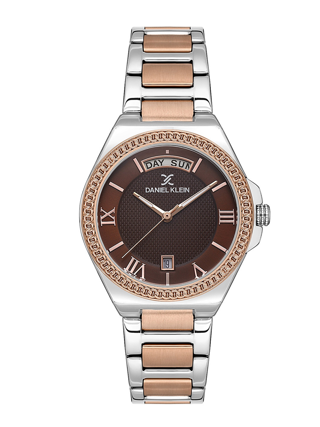 

Daniel Klein Women Embellished Dial & Bracelet Style Straps Analogue Watch DK.1.13591-6, Brown
