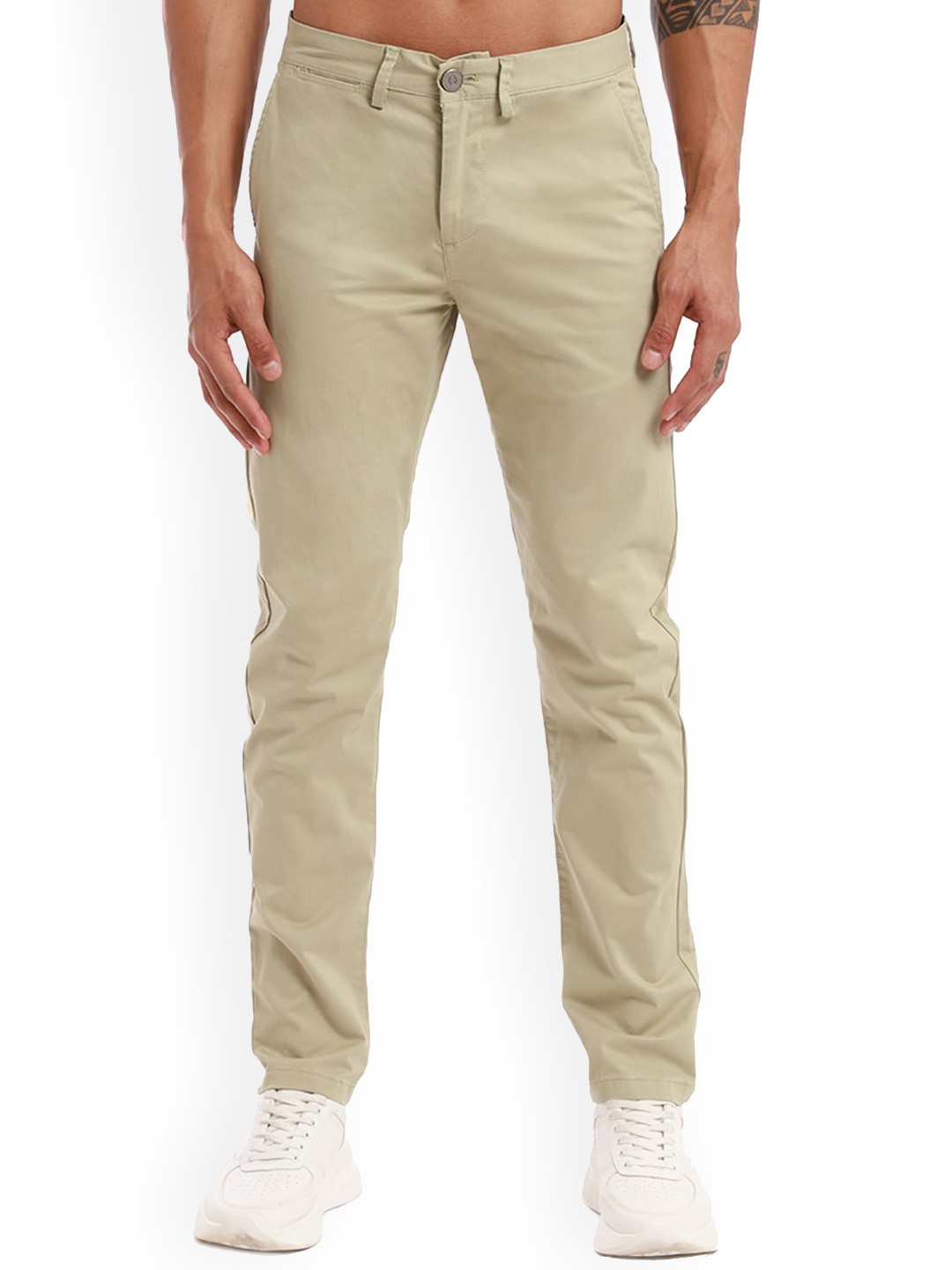 

Banana Club Men Slim Fit Mid-Rise Cotton Chino Trouser, Green