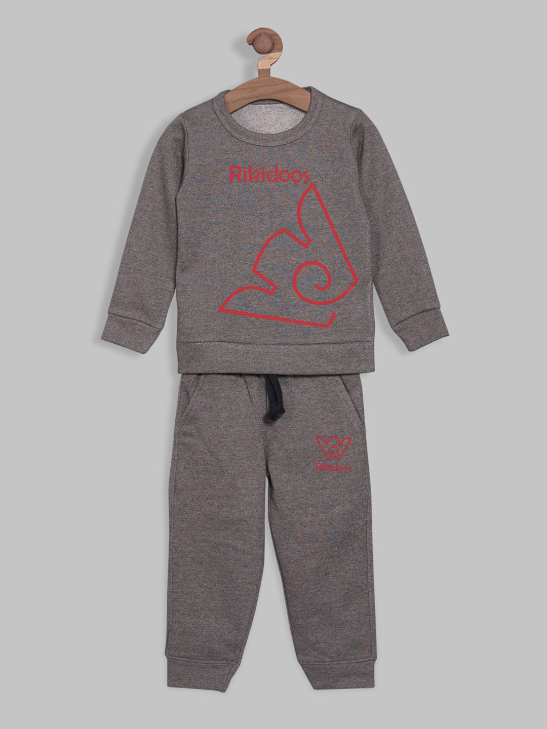 

BAESD Boys Printed Cotton Sweatshirt & Joggers, Grey