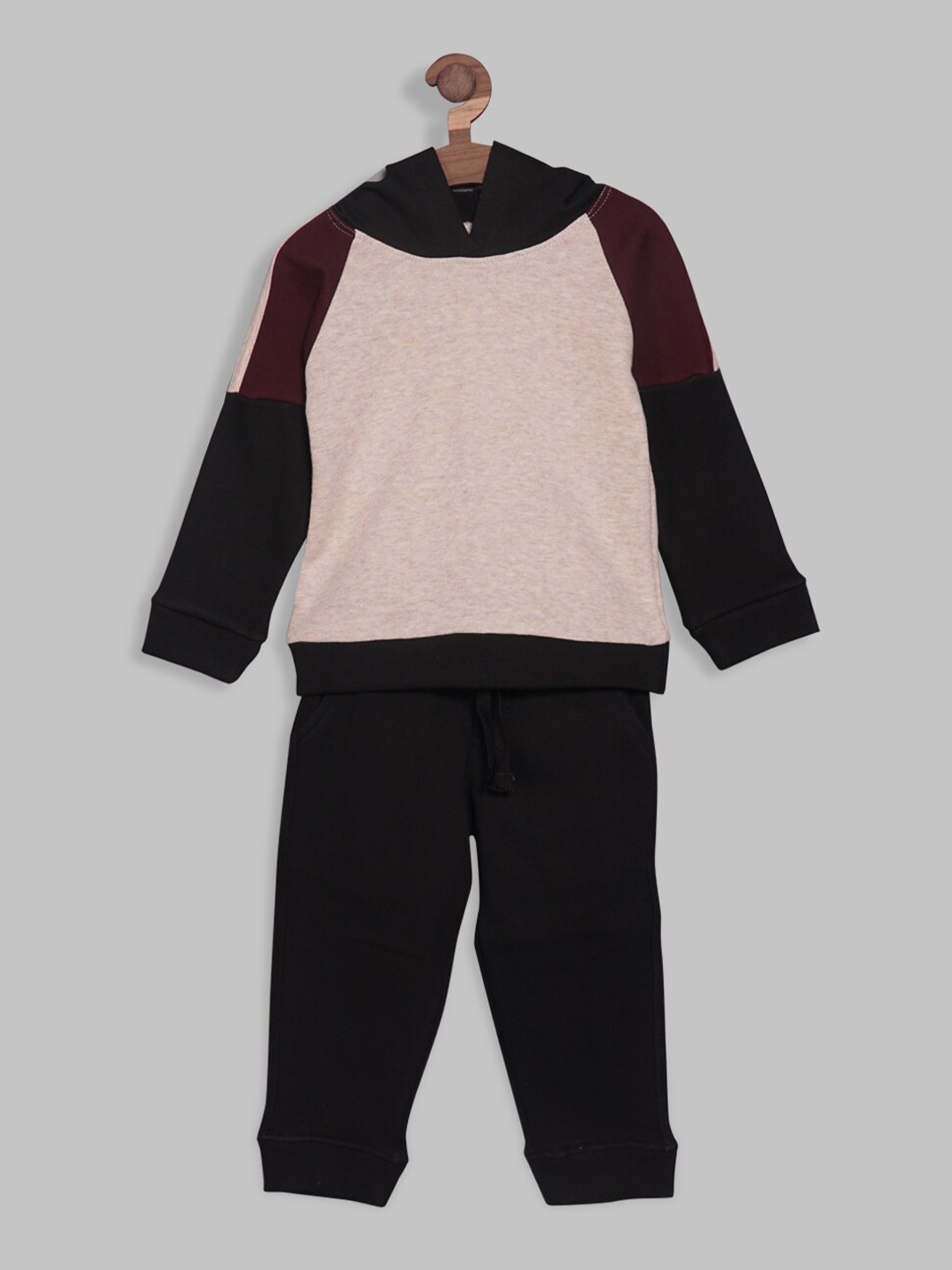 

BAESD Boys Printed Cotton Hooded & Joggers, Beige