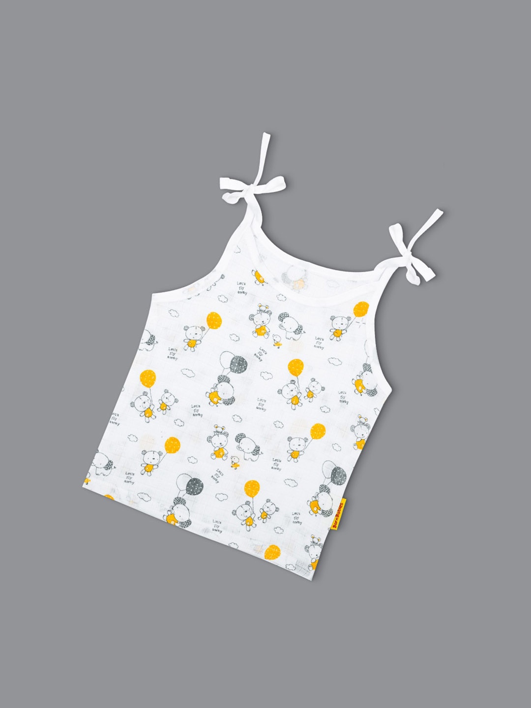 

Born Babies Infants Printed Organic Cotton Jabla, White