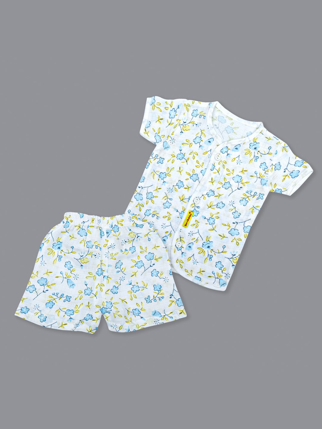 

Born Babies Infant Boys Printed Sleeveless Top with Shorts, Blue