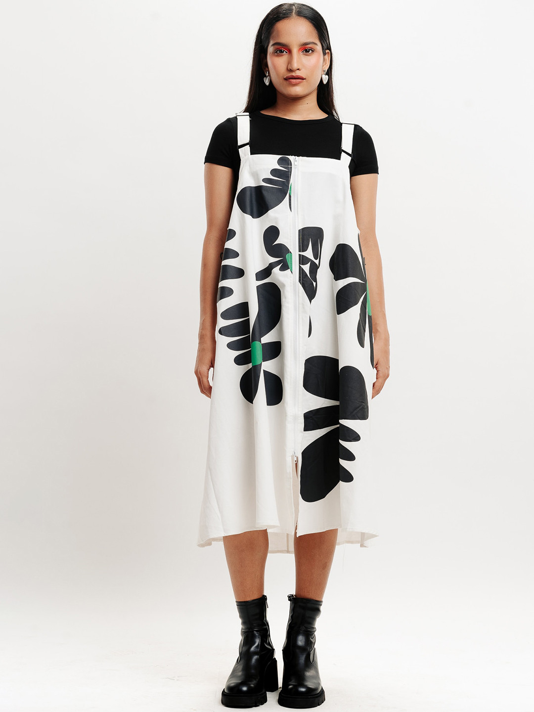 

FREAKINS Printed Dungarees, White