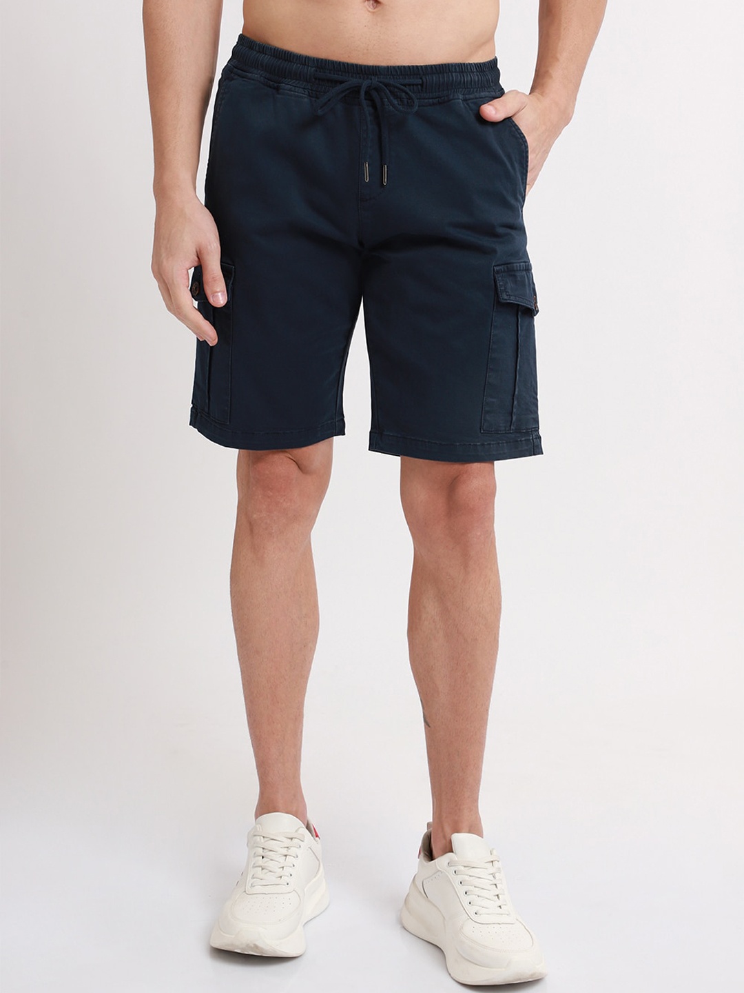 

Banana Club Men Cotton Cargo Shorts, Blue