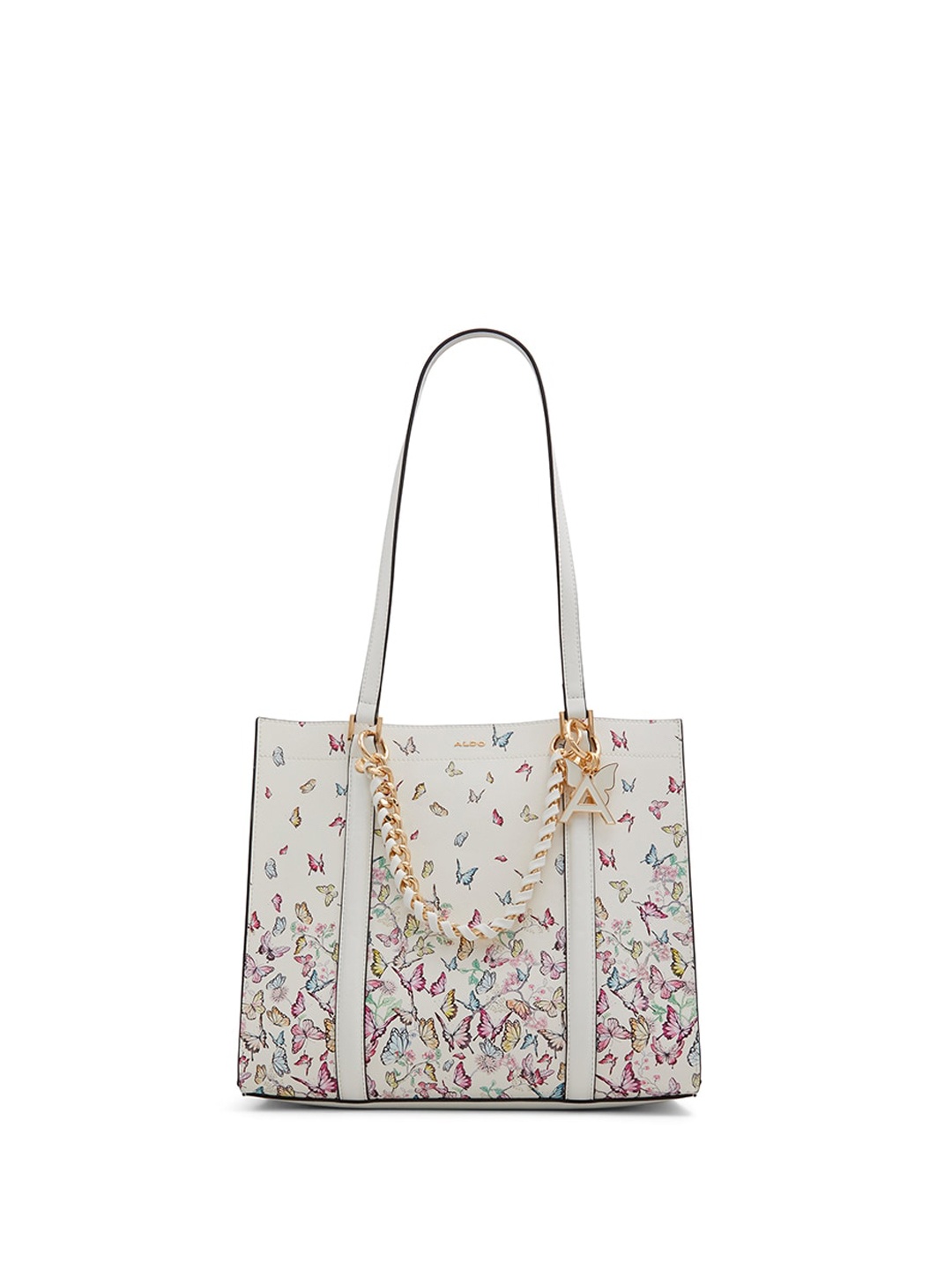 

ALDO Graphic Printed Structured Tote Bag, White