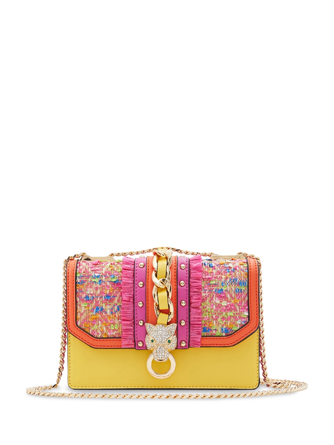 

ALDO Textured Structured Satchel bag, Pink