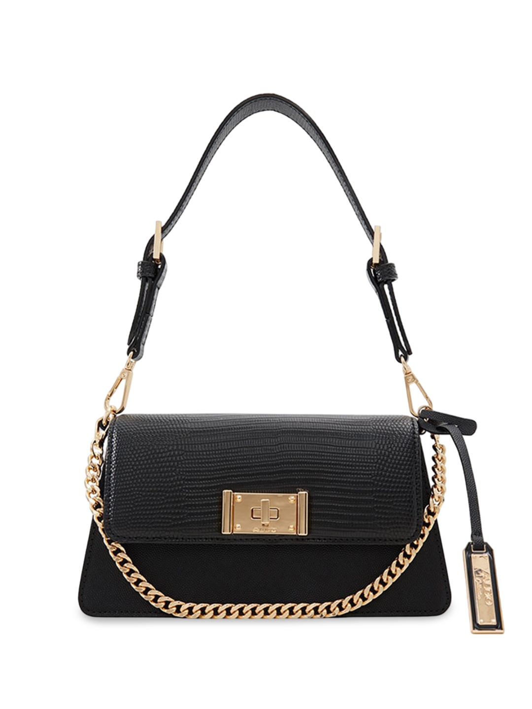 

ALDO Textured Structured Shoulder Bag, Black