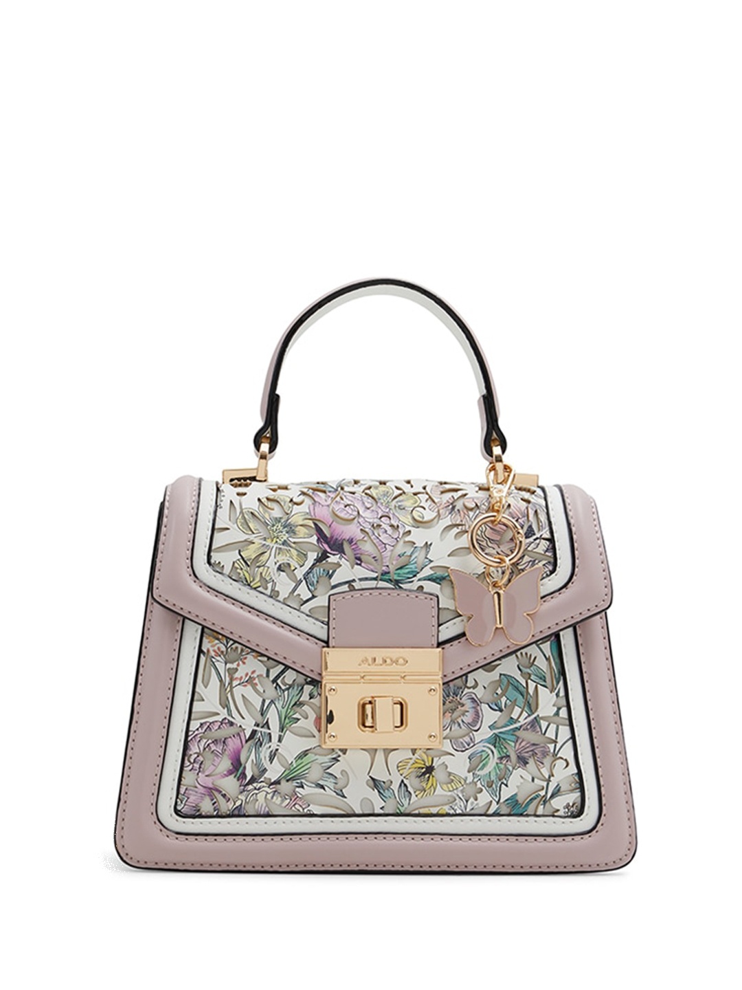 

ALDO Floral Printed Structured Satchel, Pink