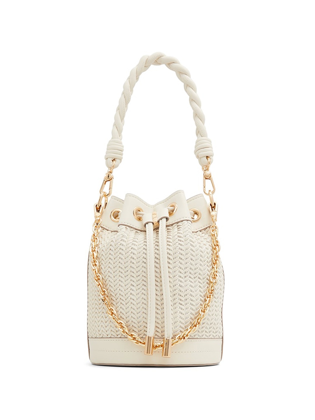 

ALDO Textured Bucket Shoulder Bag, Off white