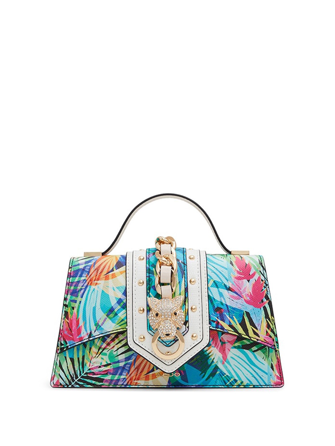 

ALDO Tropical Printed Shopper Handheld Bag, Blue