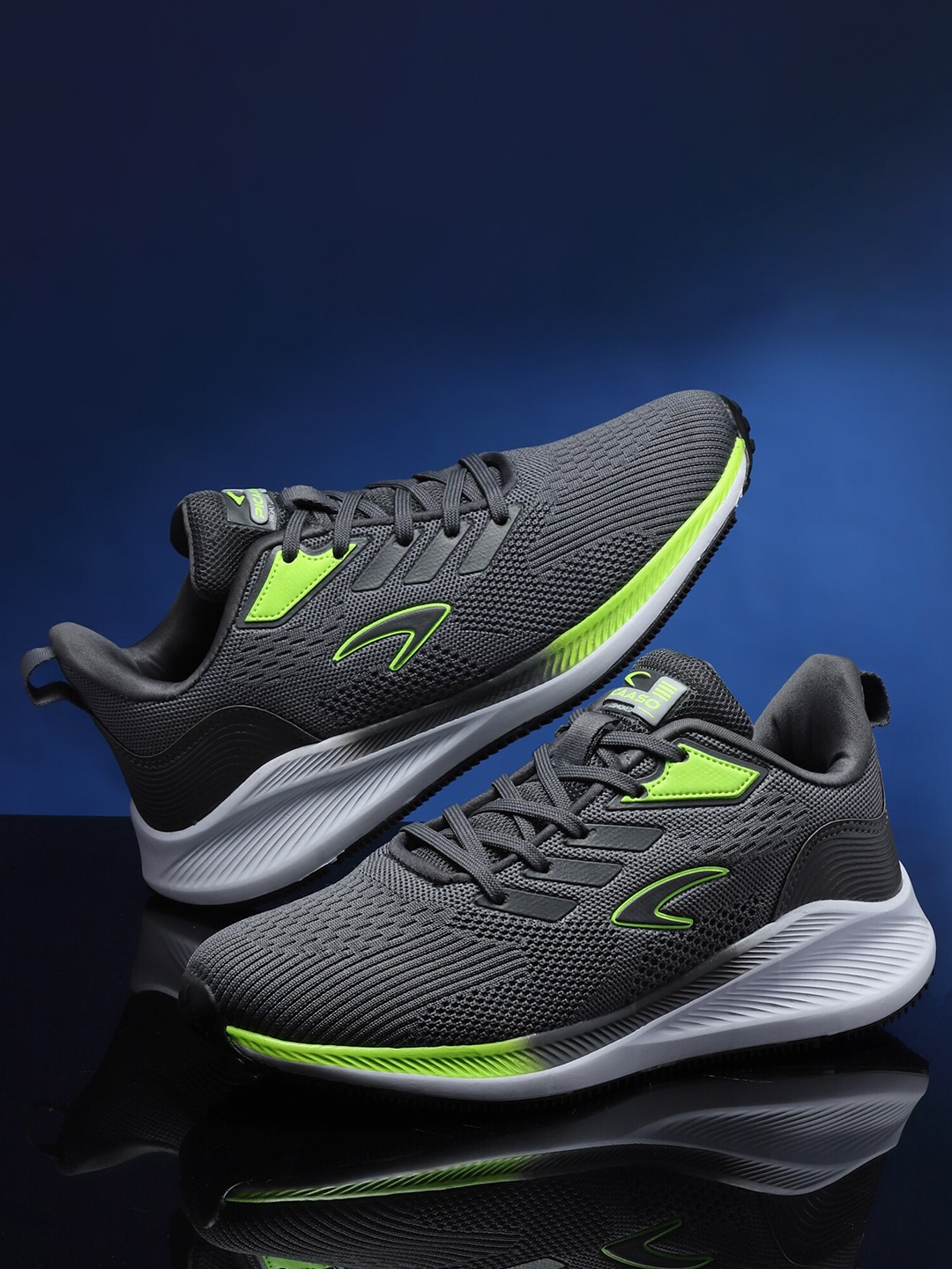 

Airson Men Lace Up Running Shoes, Charcoal