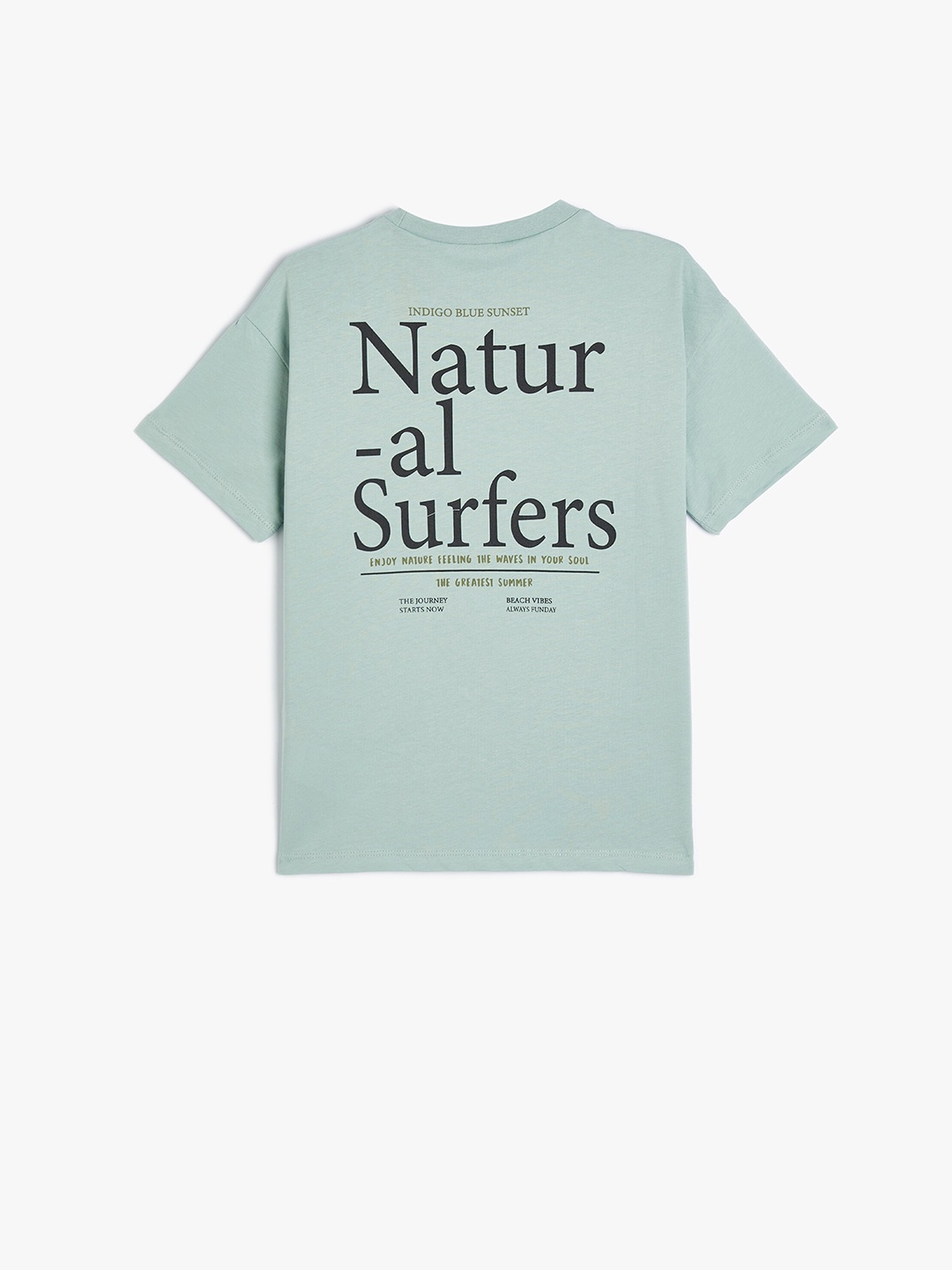 

Koton Boys Typography Printed Pure Cotton T-shirt, Green