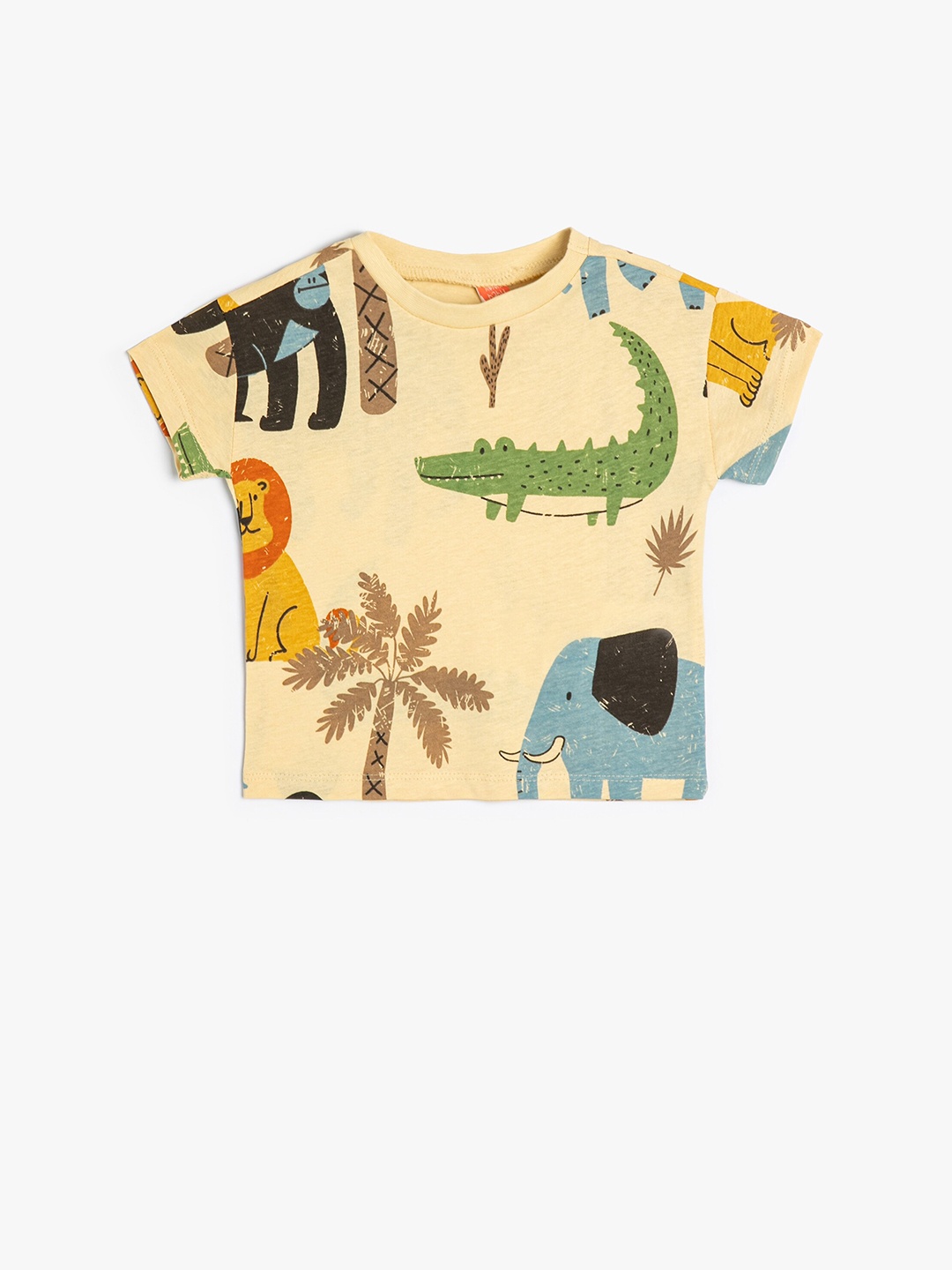 

Koton Boys Conversational Printed Pure Cotton T-shirt, Beige