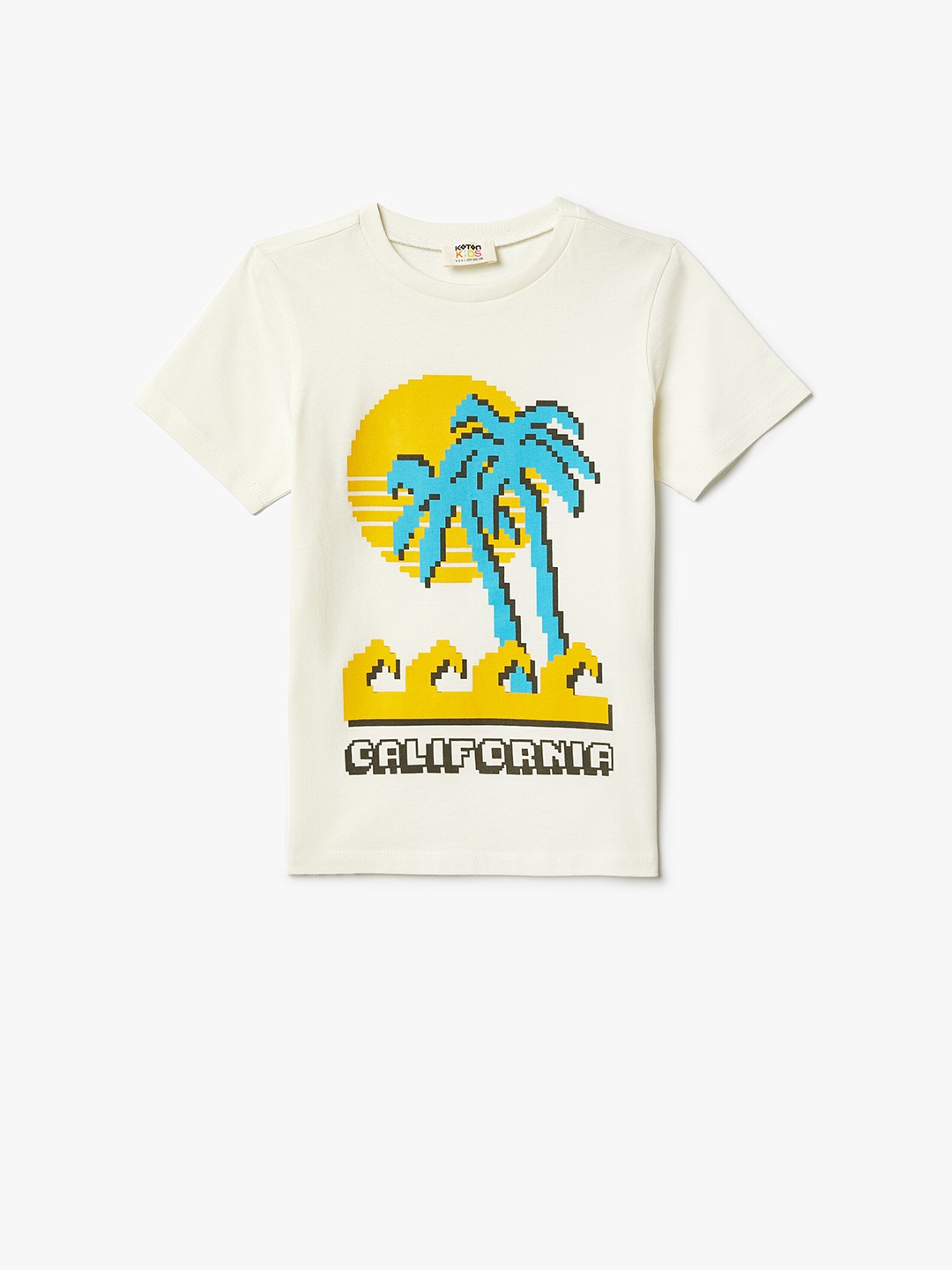 

Koton Boys Graphic Printed Pure Cotton T-shirt, Beige