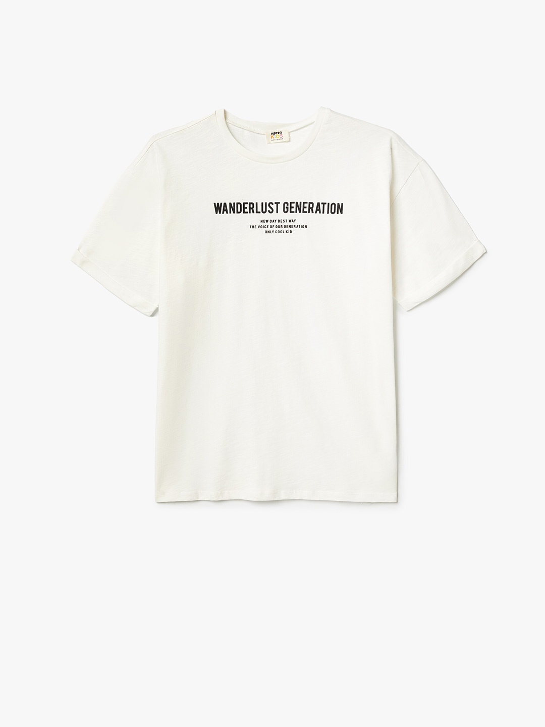 

Koton Boys Typography Printed Pure Cotton T-shirt, White