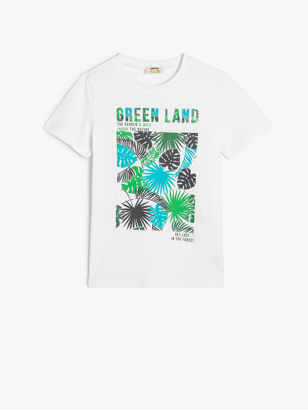 

Koton Boys Graphic Printed Cotton T-shirt, White