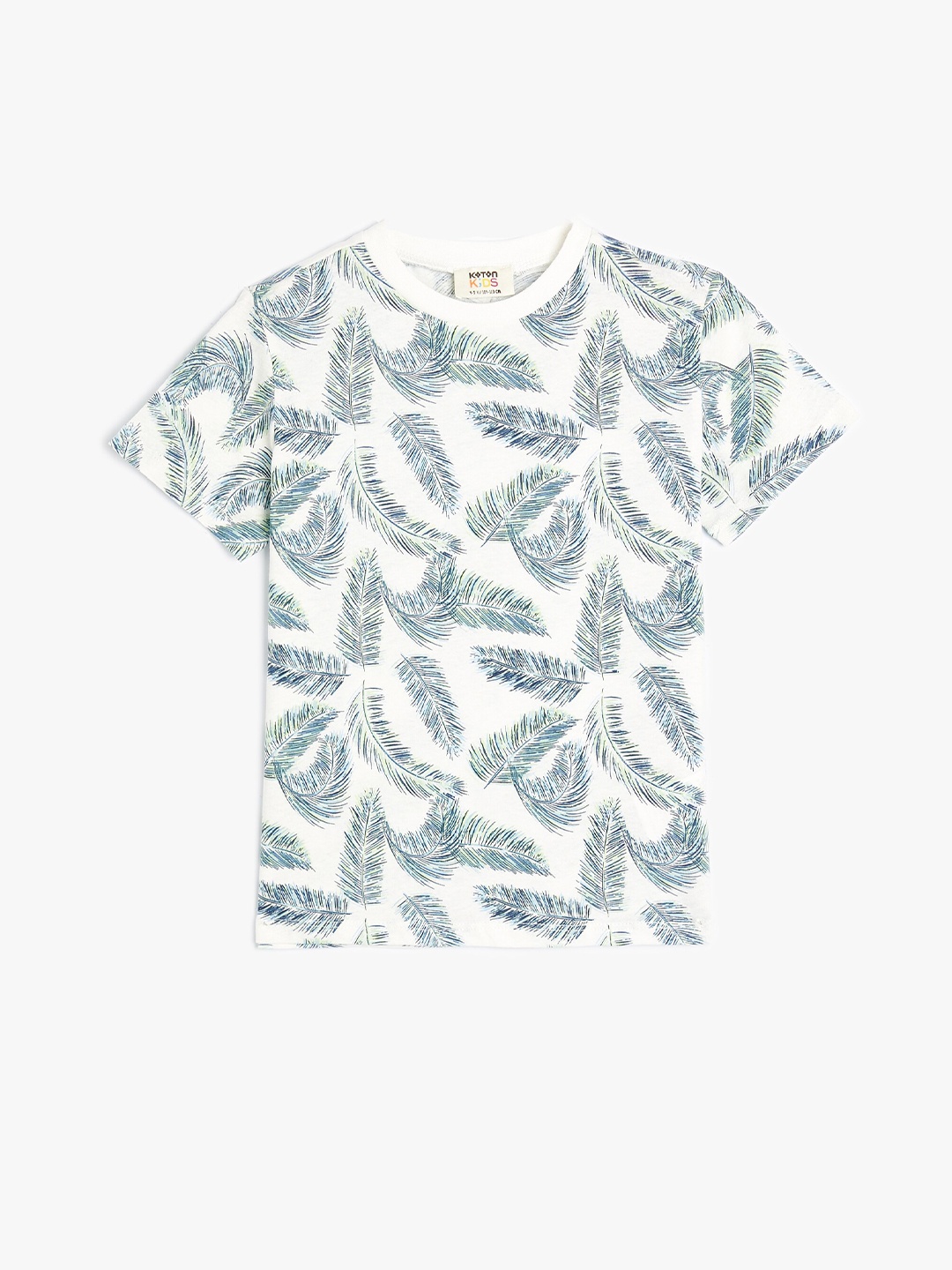 

Koton Boys Floral Printed Cotton T-shirt, Blue