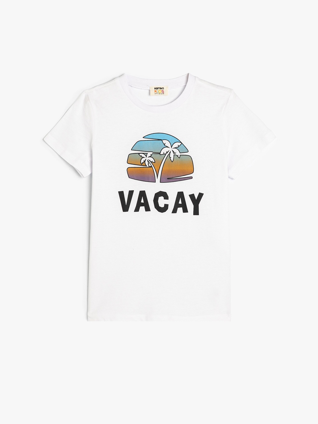 

Koton Boys Typography Printed Pure Cotton T-shirt, White