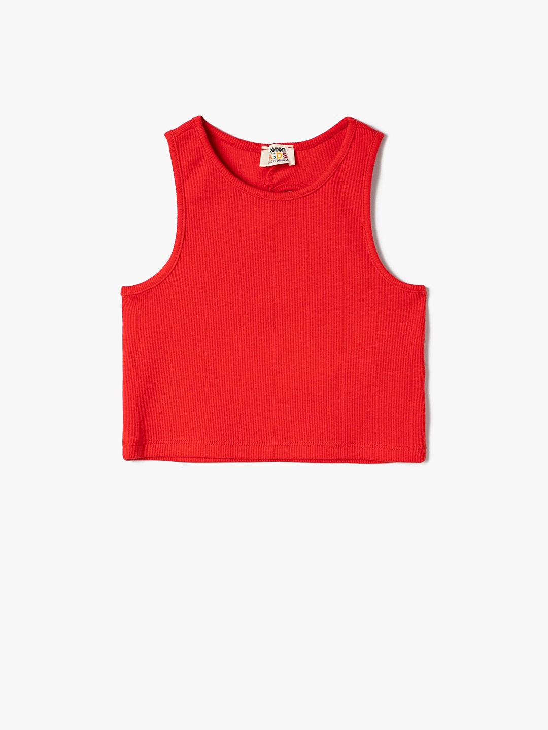 

Koton Girls Round Neck Sleeveless Cotton T-shirt, Red