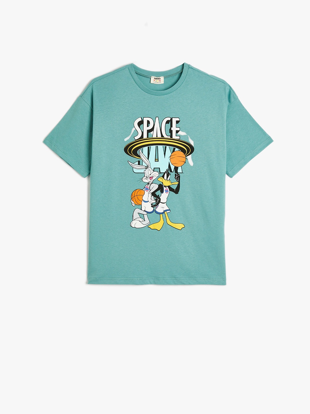 

Koton Boys Graphic Printed Round Neck Cotton T-shirt, Blue