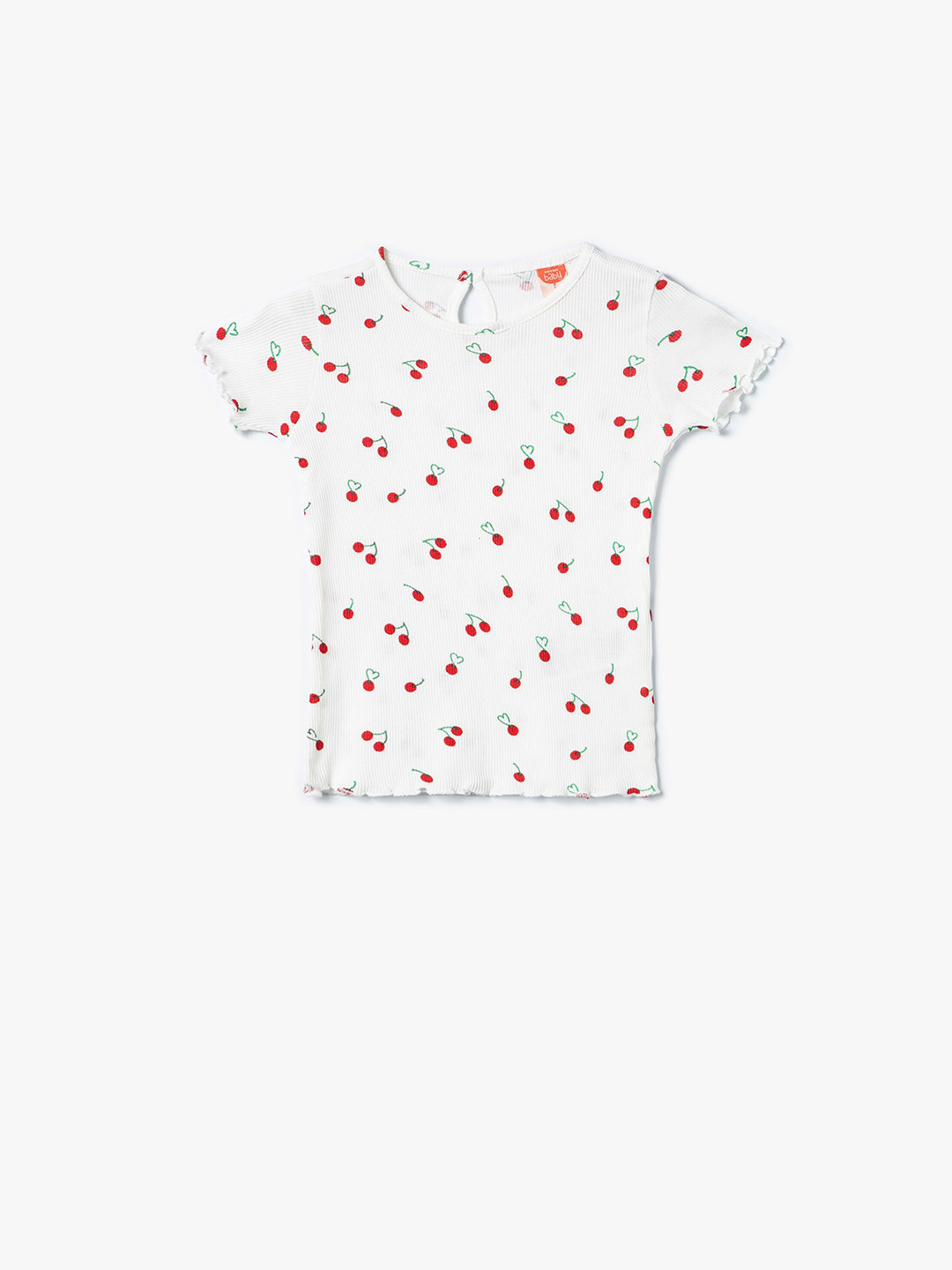 

Koton Girls Conversational Printed Round Neck Short Sleeves Cotton Regular T-shirt, White