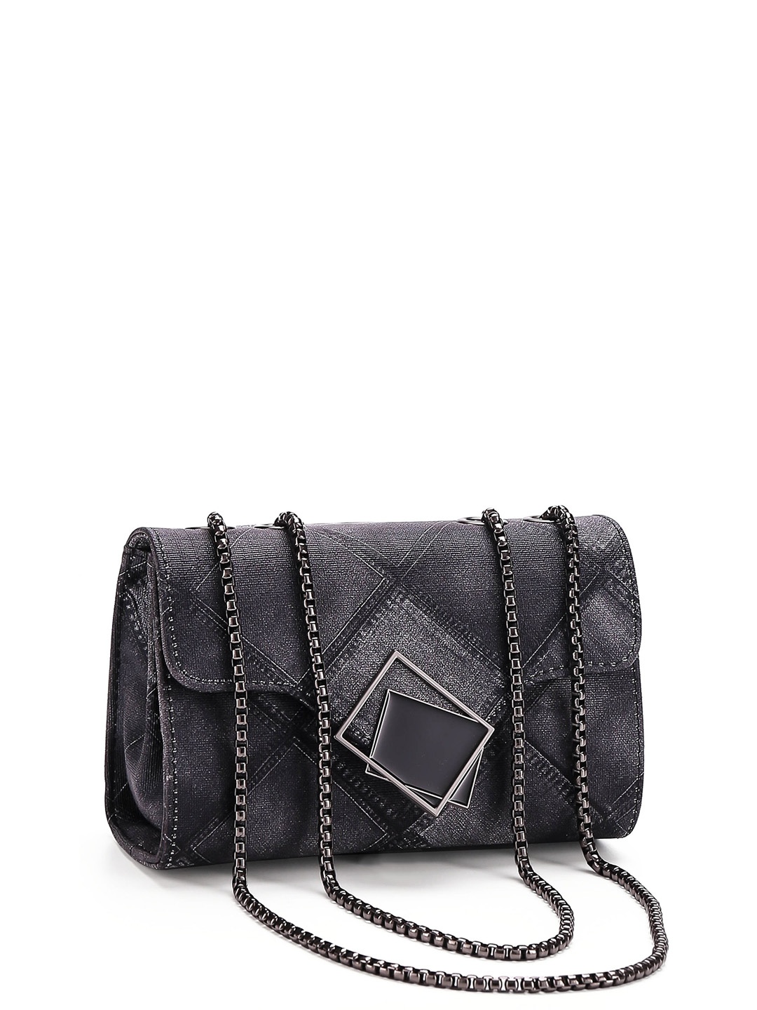 

Diva Dale Textured Structured Sling Bag, Grey