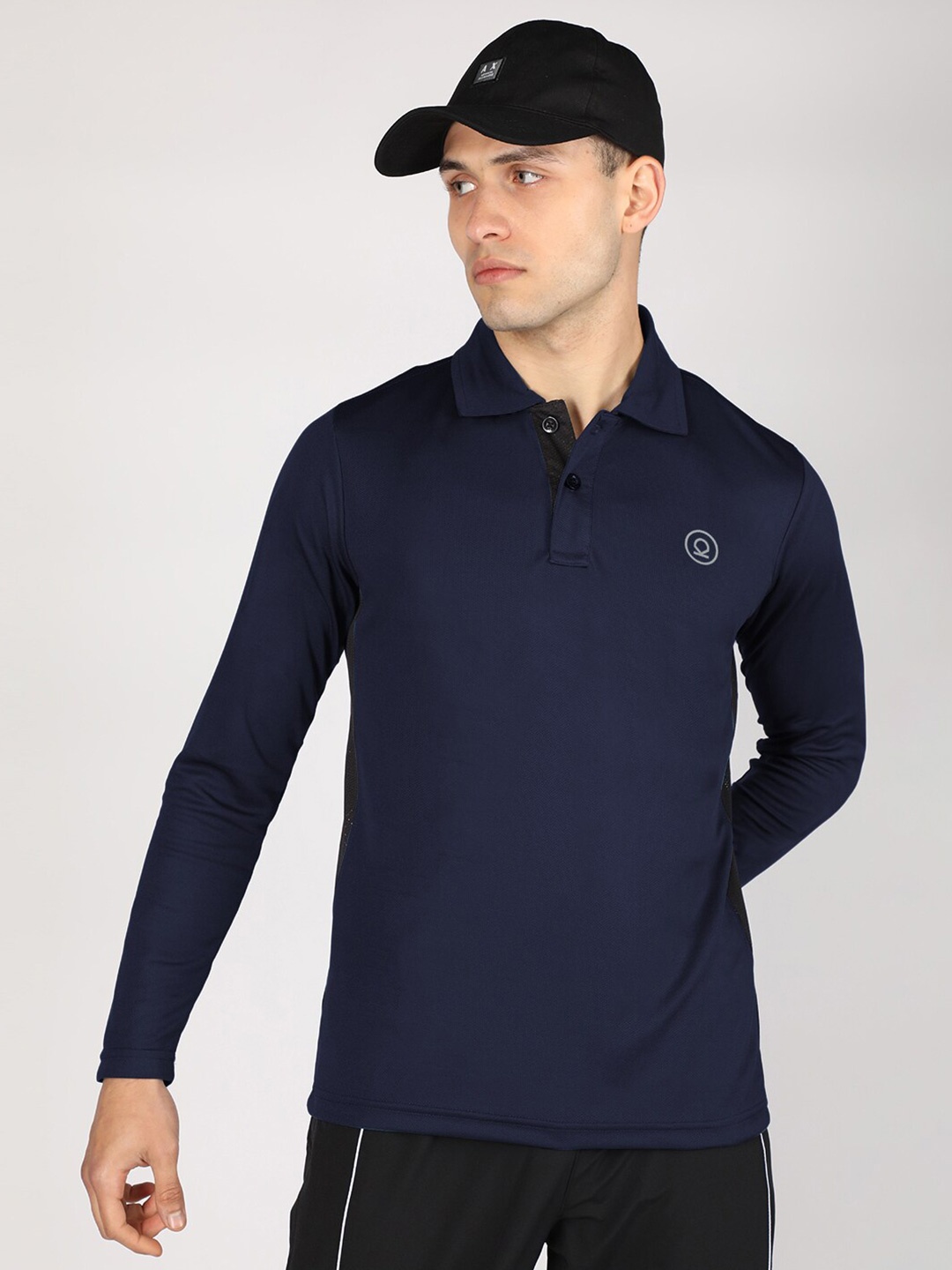 

CHKOKKO Polo Collar Comfortable Dri-FIT T-shirt, Navy blue