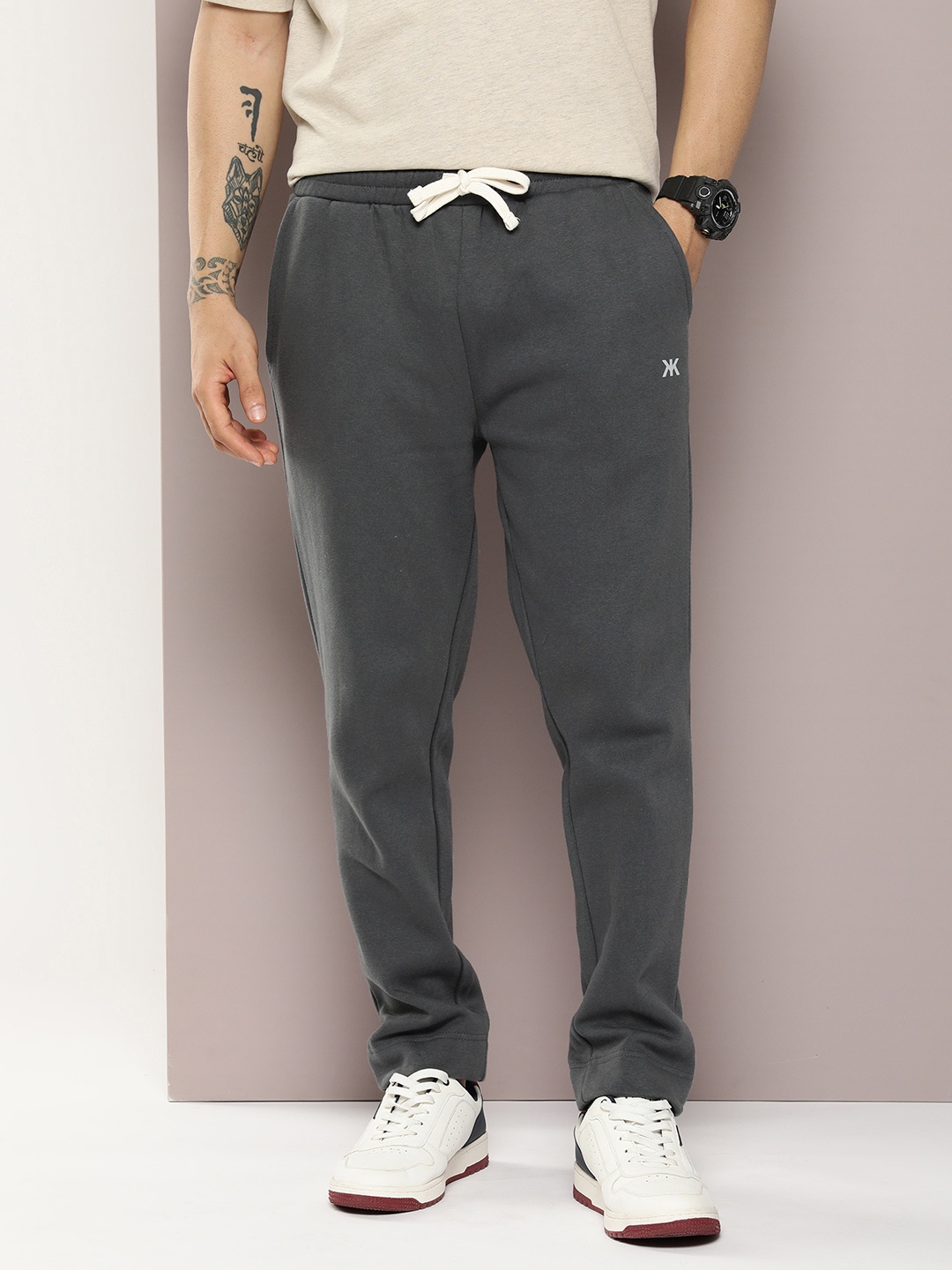 

Kook N Keech Men Solid Slim Fit Track Pants, Grey