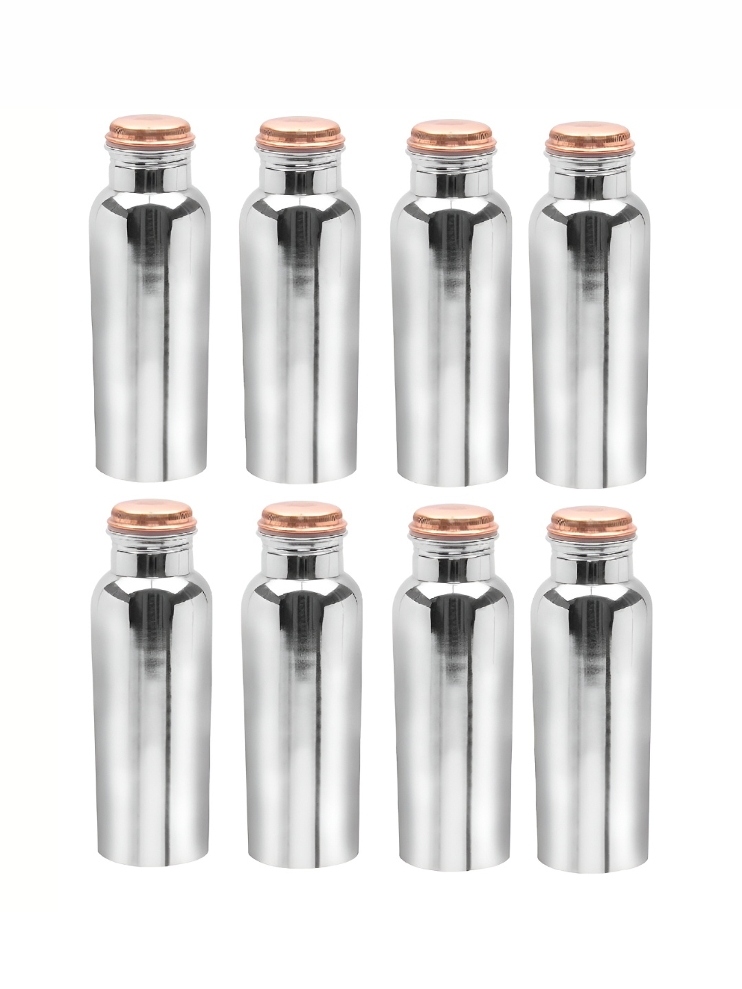 

IMAGO Silver Toned 8 Pieces Copper Solid Water Bottle 1 L
