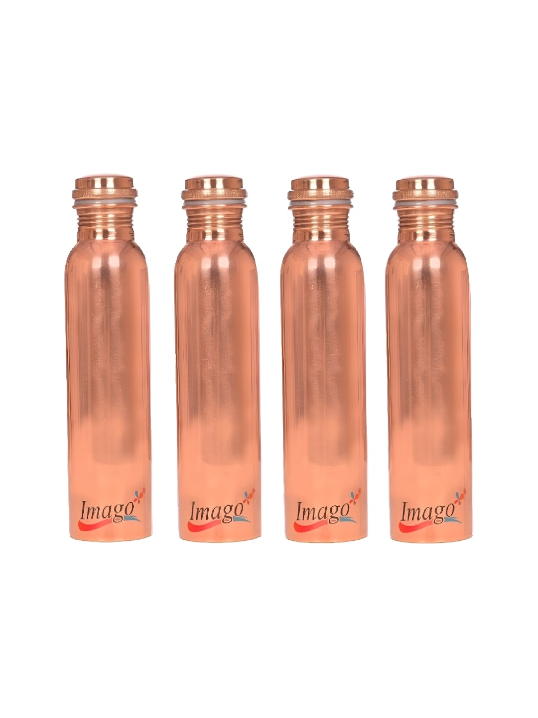 

IMAGO Red 4 Pieces Copper Printed Water Bottle 1 L