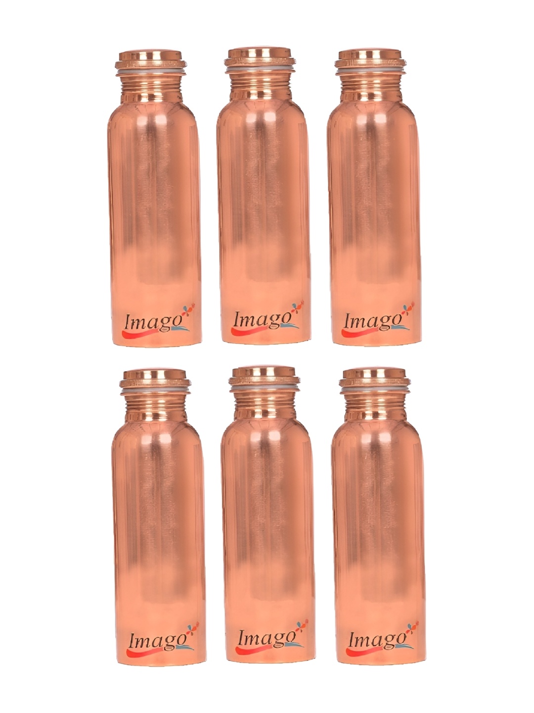 

IMAGO 6 Pieces Copper Solid Water Bottle 1 L