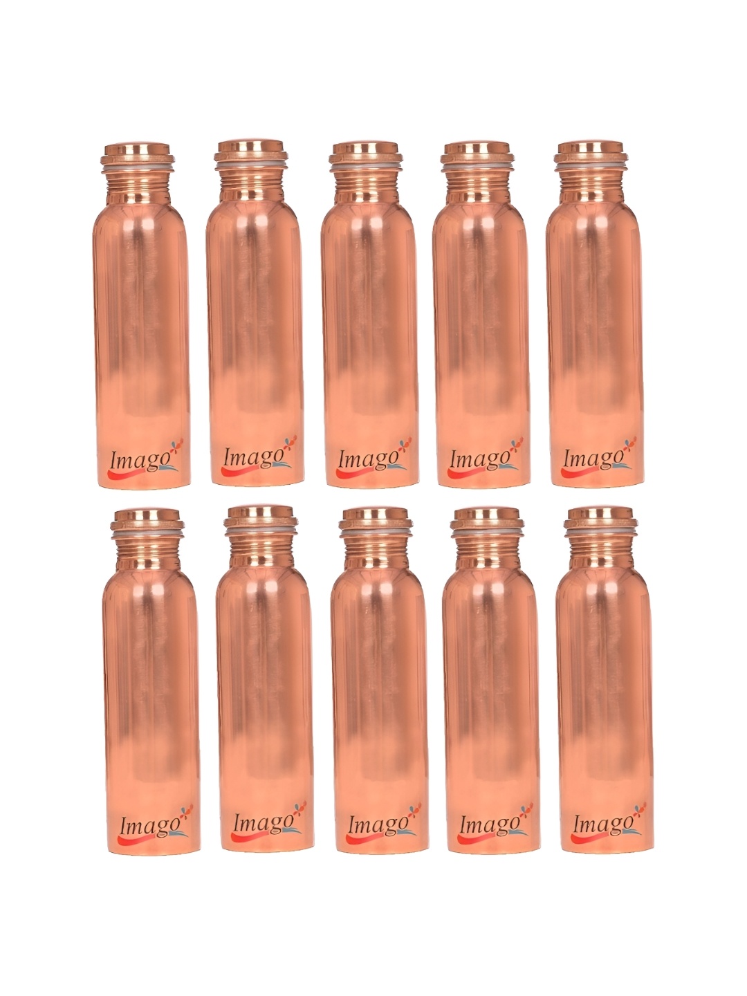 

IMAGO 10 Pieces Copper Solid Water Bottle 1 L