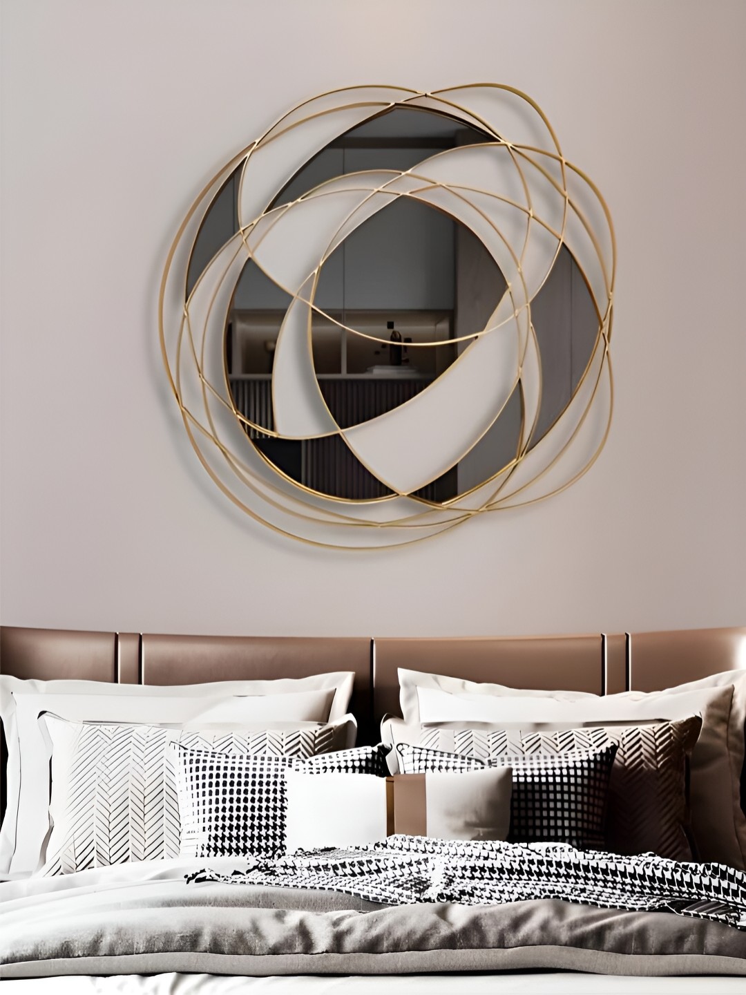 

The Art House Black & Beige Abstract Iron Wall Decor