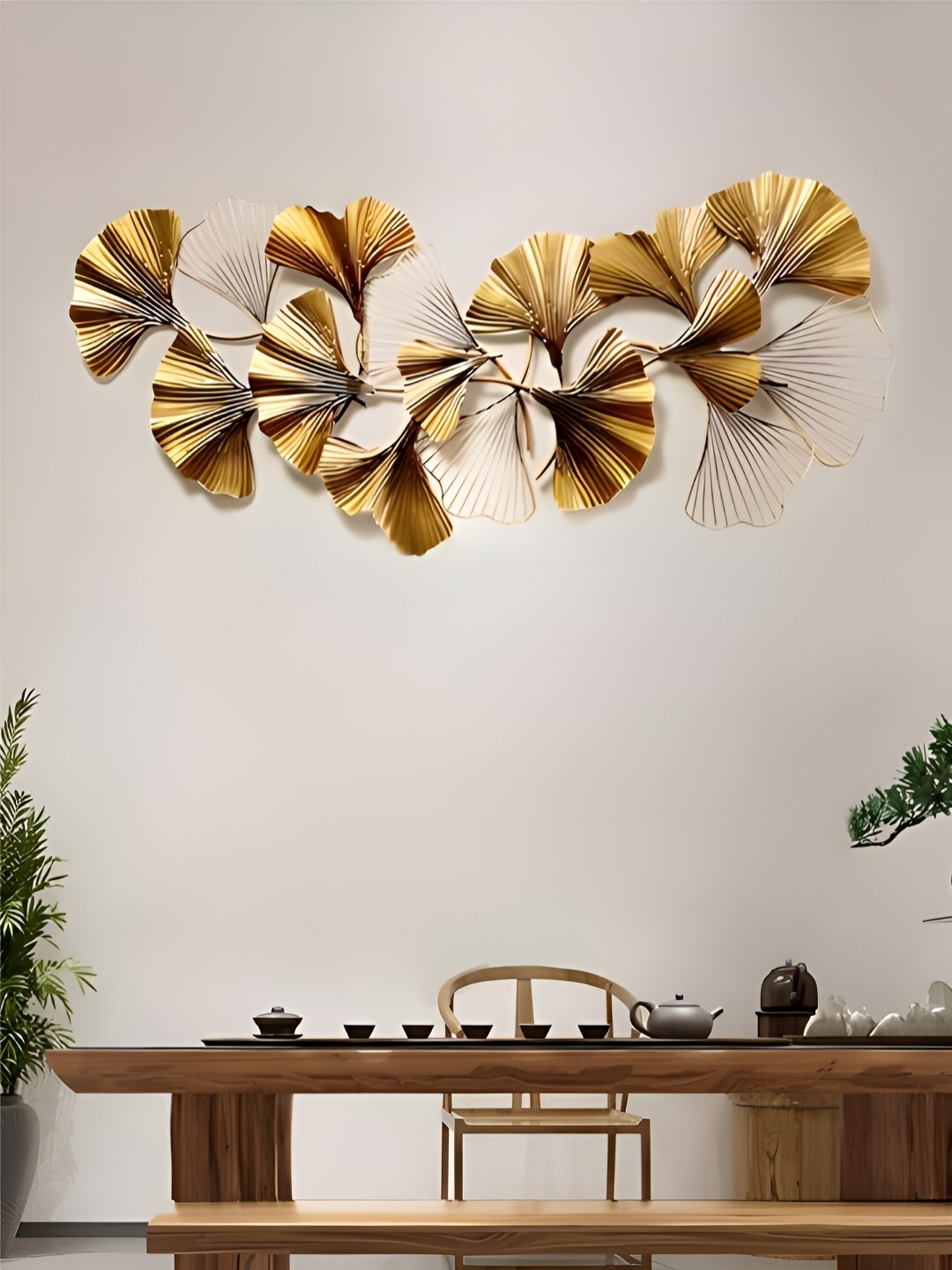 

The Art House White & Brown Metal Floral Wall Decor