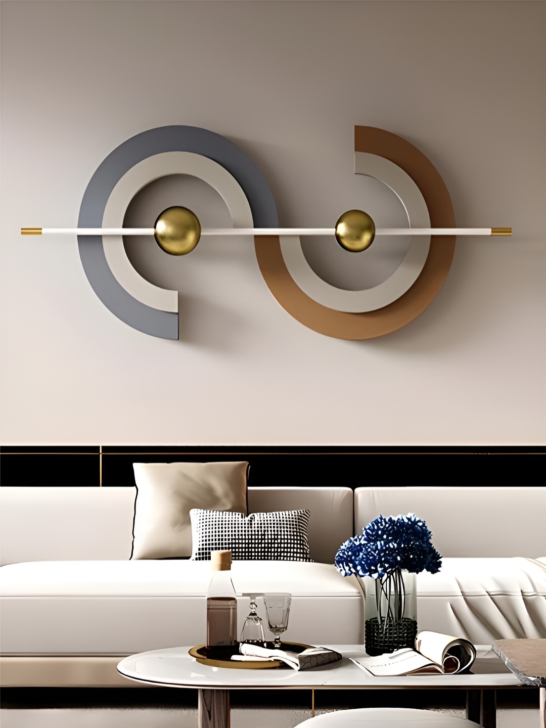 

The Art House Brown & Grey Abstract Iron Wall Decor