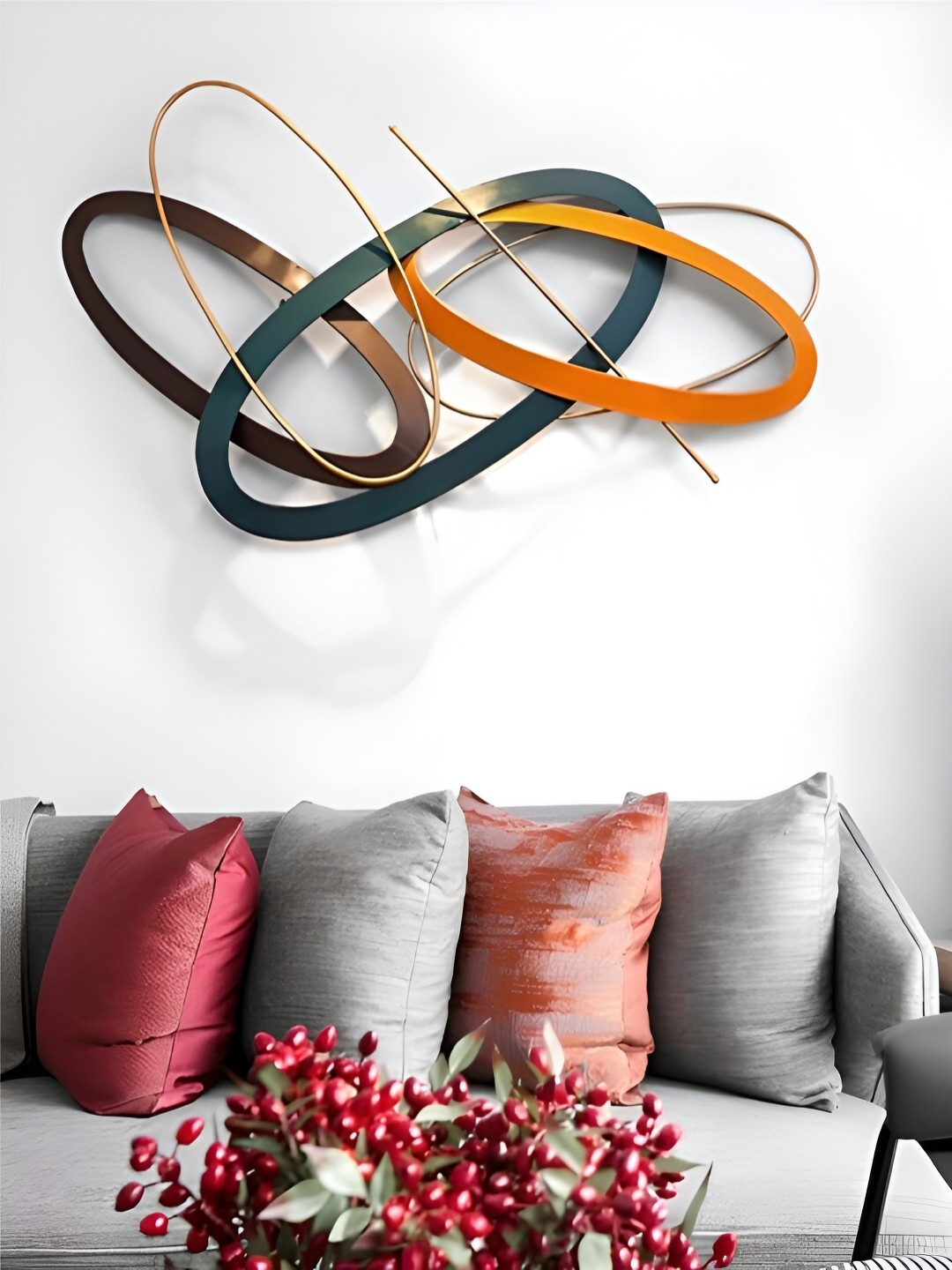 

The Art House Brown & Orange Textured Metal Wall Decor