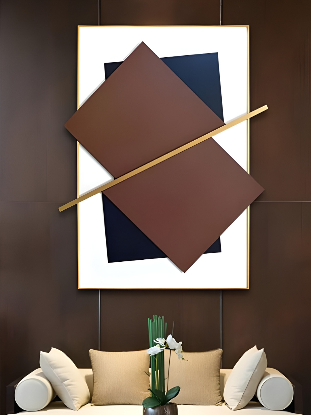 

The Art House Brown & Blue Textured Metal Wall Decor