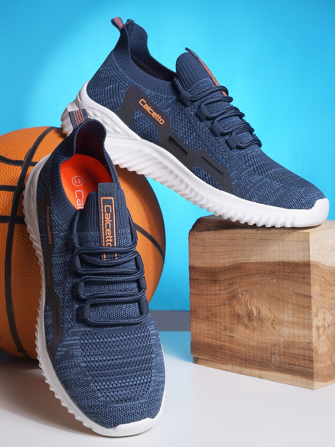 

Calcetto Men Mesh Running Shoes, Blue