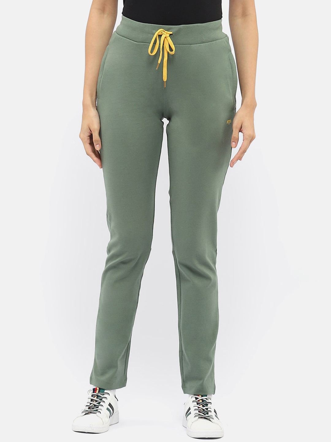 

MADAME M SECRET Women Mid Rise Track Pants, Olive