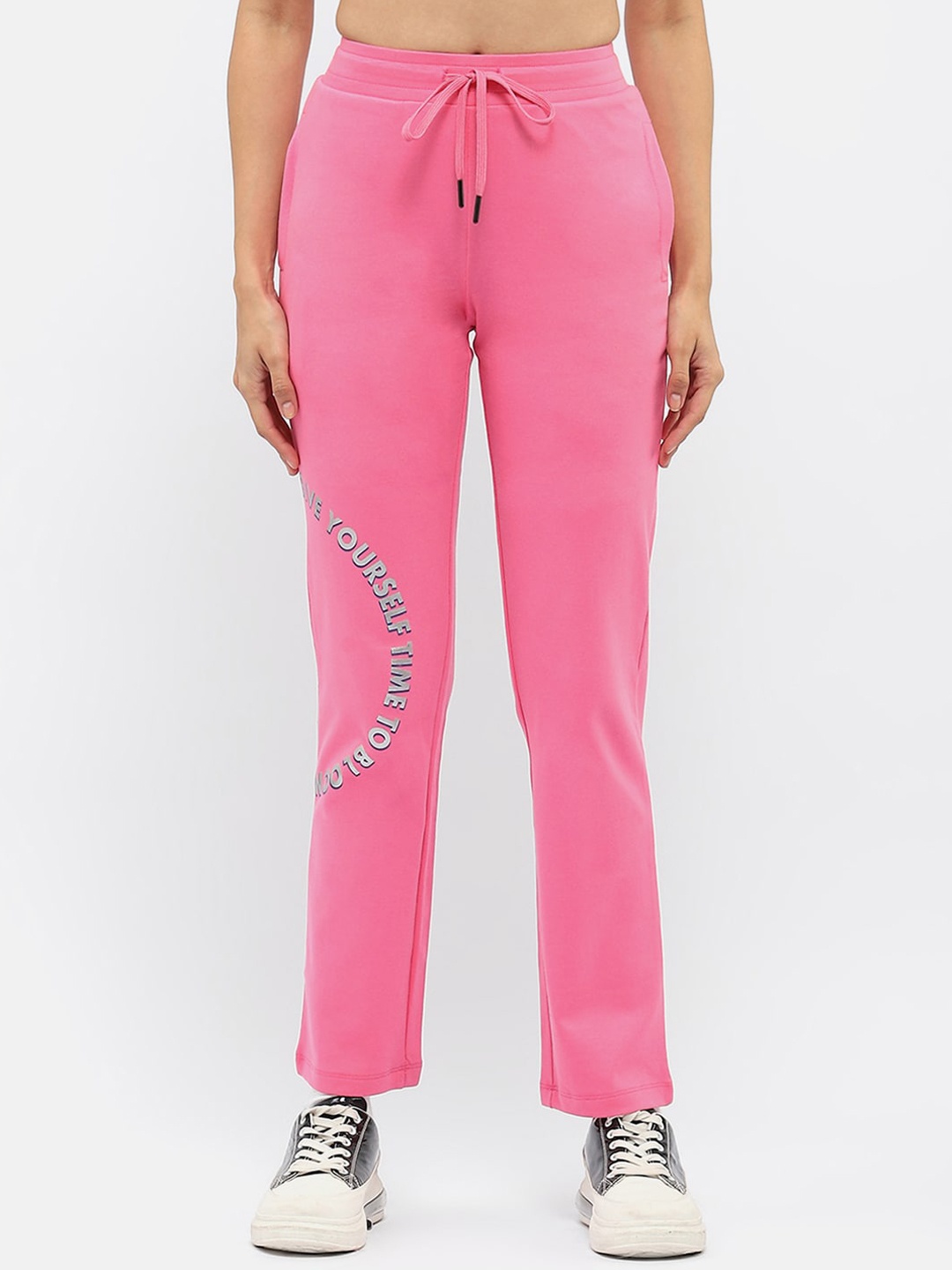 

MADAME M SECRET Women Mid Rise Track Pants, Pink