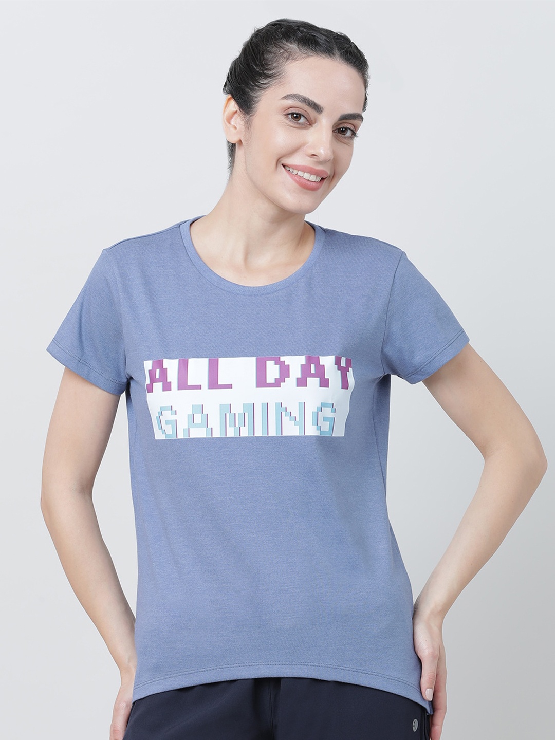 

Lovable Sport Typography Printed T-shirt, Blue