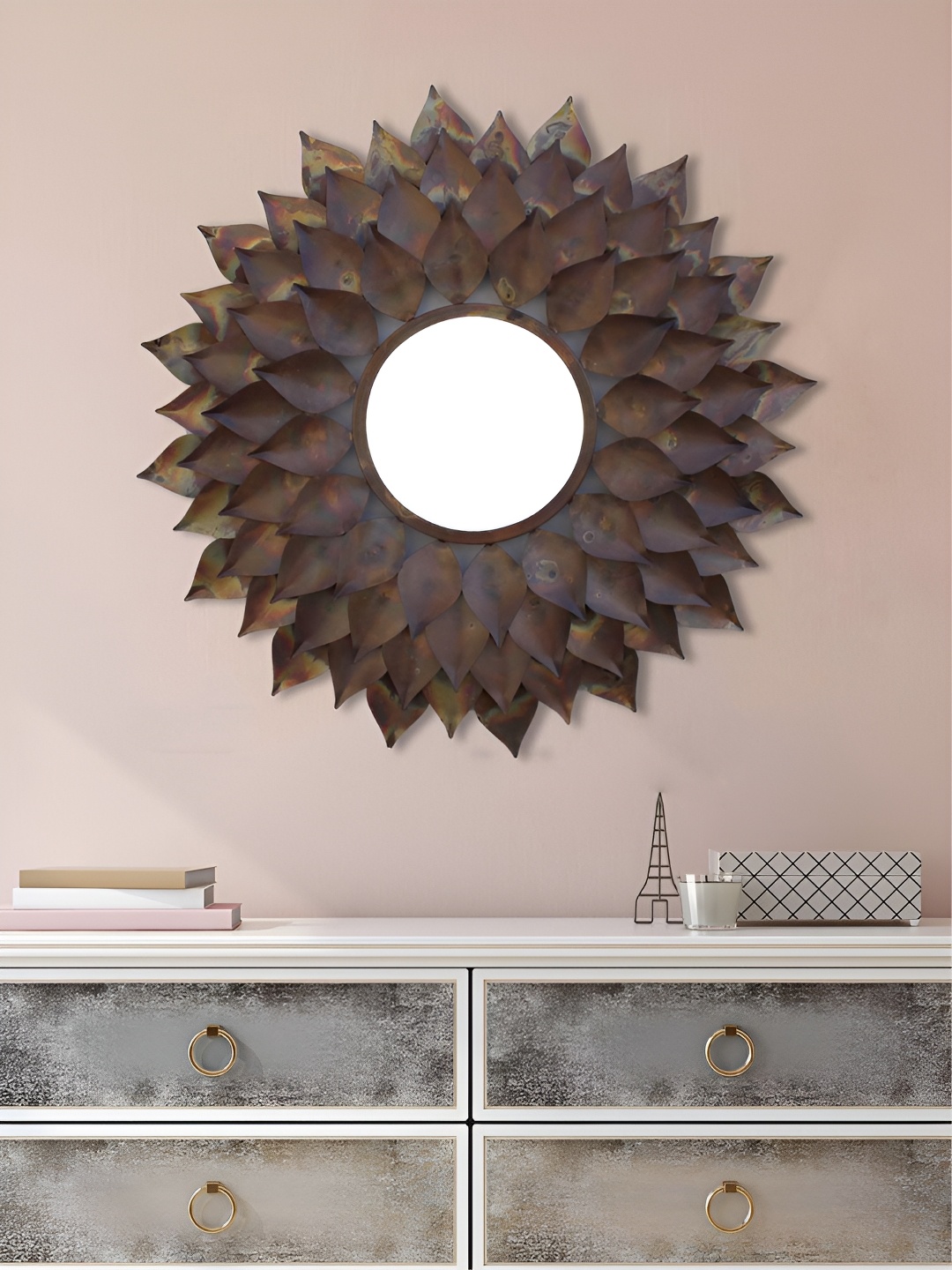 

THE HANDMADE FLAIR Brown Irregular Mirror Wall Decor