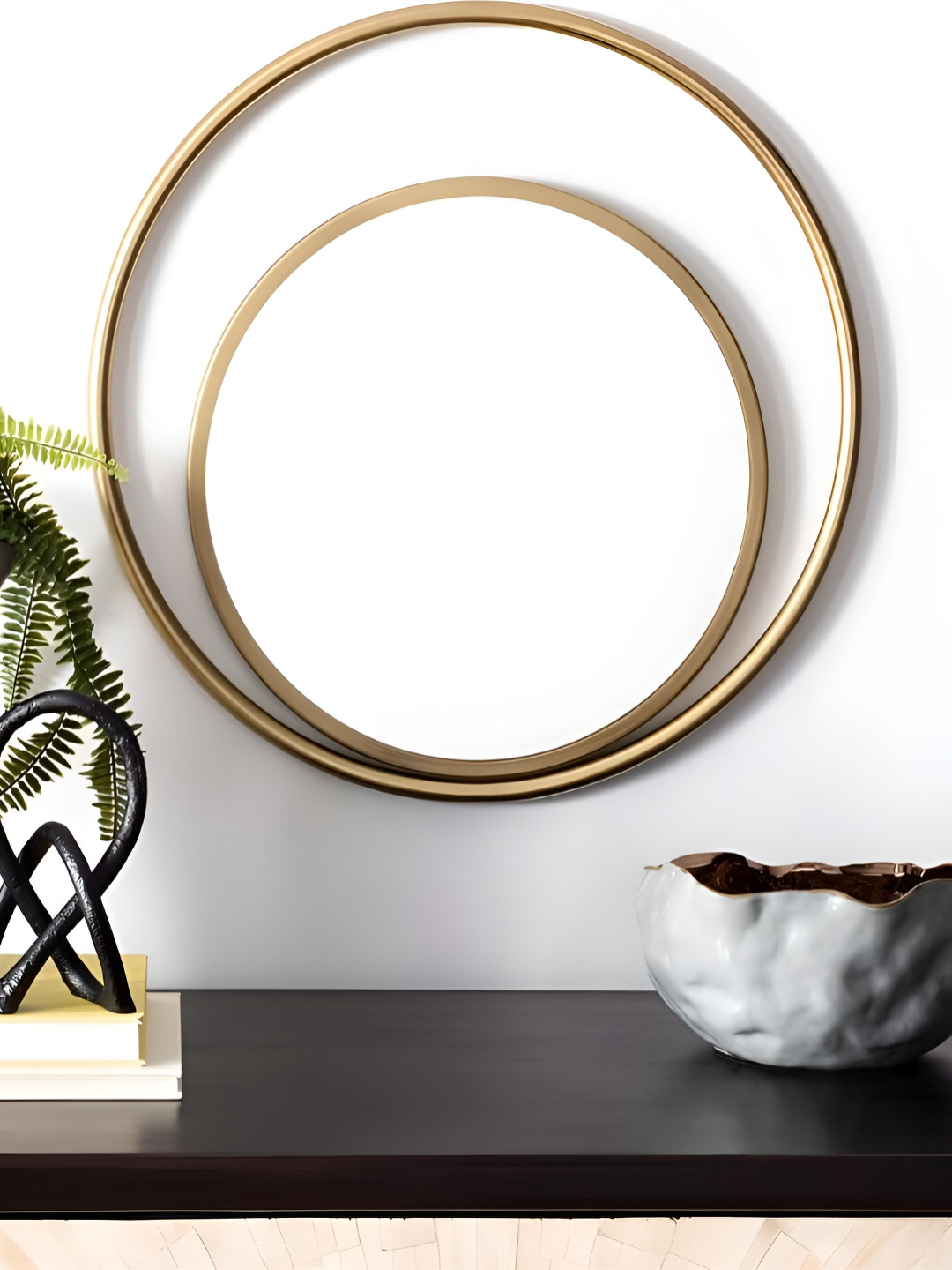 

THE HANDMADE FLAIR Yellow Irregular Mirror Wall Decor, Gold